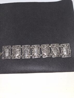 Vintage Alucraft Aluminum Filigree Panel Crest Fleur De Lis 6-8.5